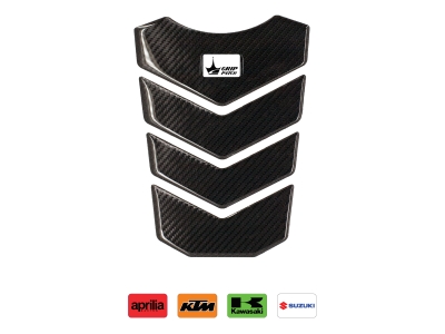 Aprilla, KTM, Kawasaki, Suzuki ile Uyumlu Kaydırmaz Karbon Tank Pad GC02