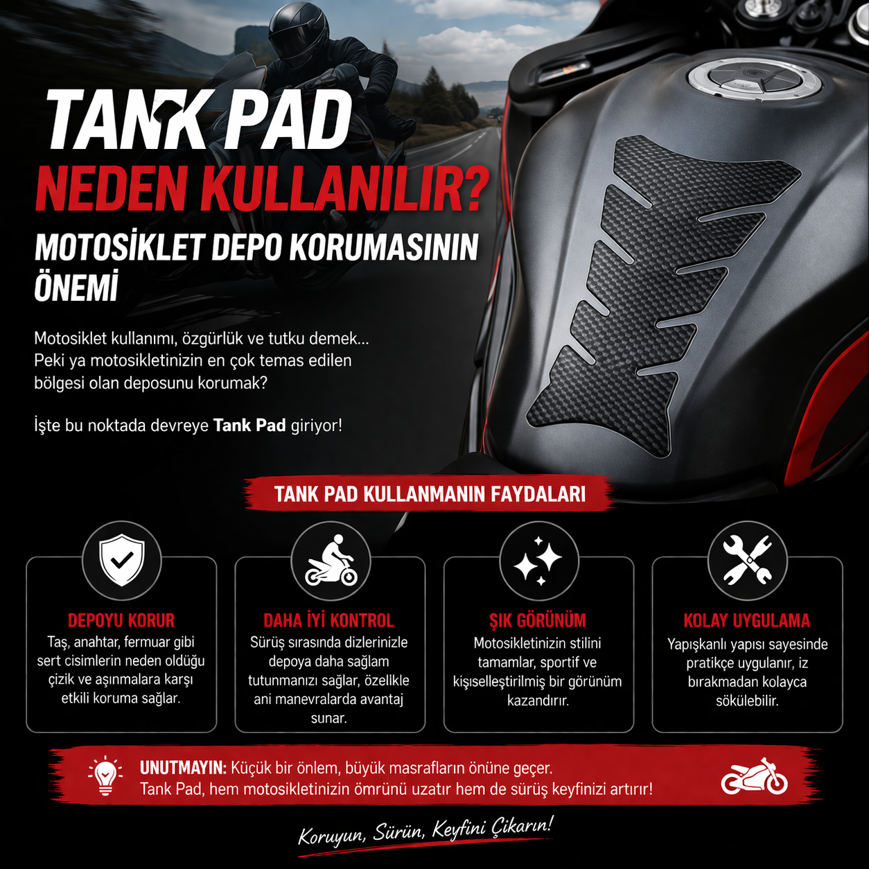 Tank Pad Neden Kullanılır? Motosiklet Depo Korumasının Önemi
