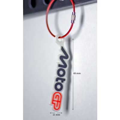 3D BASKI BEYAZ MOTOGP FİLAMENT ANAHTARLIK