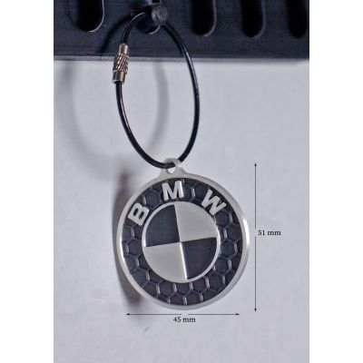3D BASKI GRİ BMW LOGOLU FİLAMENT ANAHTARLIK