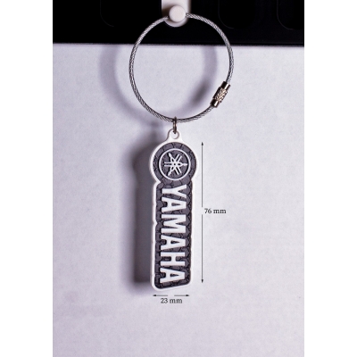 3D BASKI BEYAZ-SİYAH YAMAHA FİLAMENT ANAHTARLIK