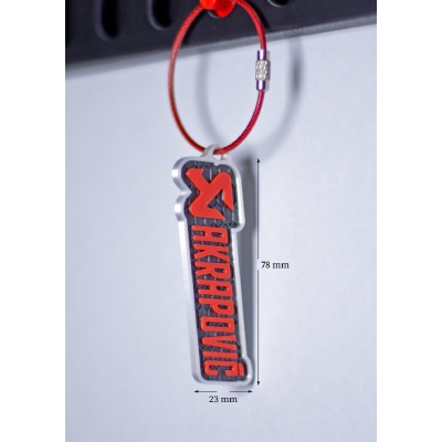 3D BASKI KIRMIZI AKRAPOVIC FİLAMENT ANAHTARLIK