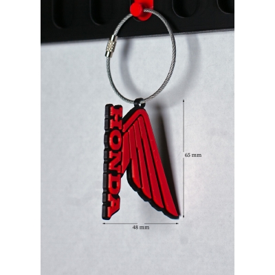 3D BASKI KIRMIZI -SİYAH HONDA KANAT FİLAMENT ANAHTARLIK