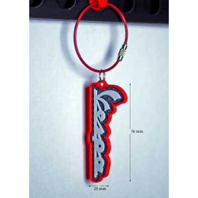 3D BASKI KIRMIZI VESPA FİLAMENT ANAHTARLIK