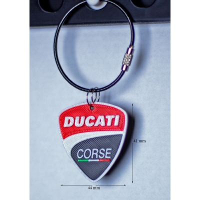 3D BASKI RENKLİ ÜÇGEN DUCATİ FİLAMENT ANAHTARLIK