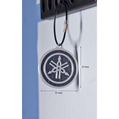 3D BASKI YUVARLAK GRİ YAMAHA LOGOLU FİLAMENT ANAHTARLIK