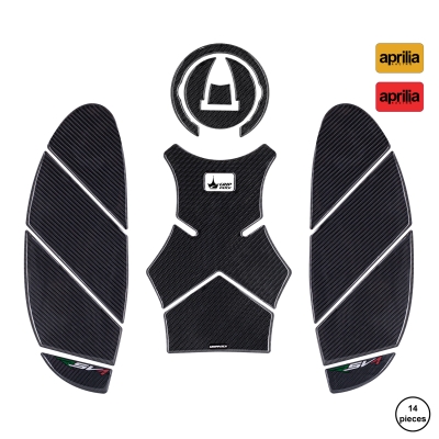 Aprilia RSV4 2024 ile Uyumlu Kaydırmaz 6D Karbon 14 Parça Tank Pad Seti GC46