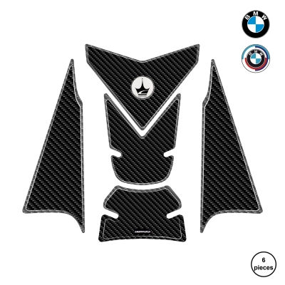 BMW F850 ADV 2025 ile Uyumlu Kaydırmaz 6D Karbon 6 Parça Tank Pad Seti GC70