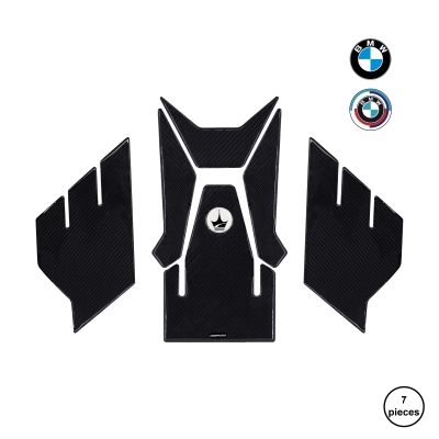 BMW S1000XR 2023 ile Uyumlu Kaydırmaz 6D Karbon 7 Parça Tank Pad Seti GC44