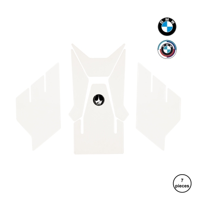 BMW S1000XR 2023 ile Uyumlu Kaydırmaz Şeffaf 7 Parça Tank Pad Seti GT44