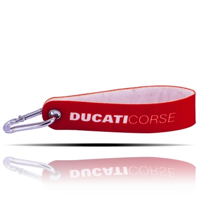 Ducati Corse Kırmızı Kumaş Şerit Anahtarlık