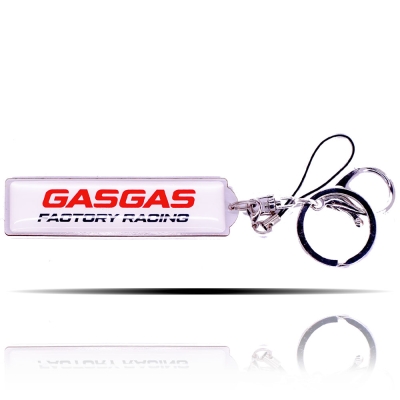 Gas Gas Logolu Beyaz Anahtarlık