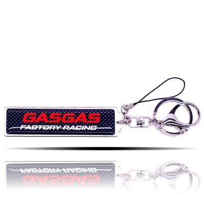 Gas Gas Logolu Karbon Desenli Anahtarlık