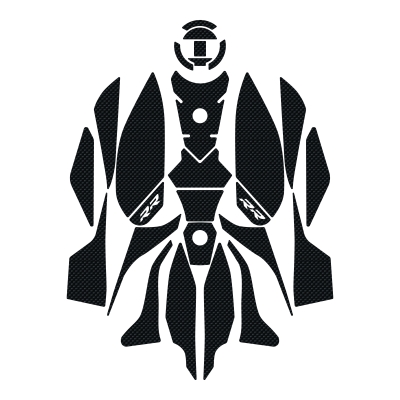 Grippatch BMW S1000RR (2025) Uyumlu Kaydırmaz 6D Karbon 24 Parça Tank Pad Seti GC-96