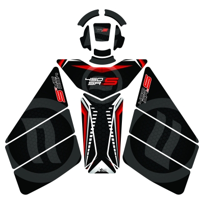 Grippatch CF Moto 450 SR (2023-2024) Uyumlu 17 Parça Tank Pad Seti GC16-R1