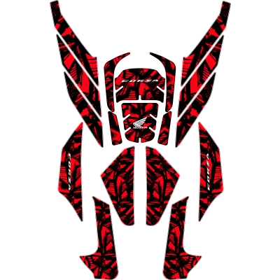 Grippatch - Honda Forza 250 (2025) Uyumlu Kırmızı Tank Pad Set  -GC20-KS