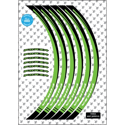 Grippatch Honda Forza 250 Jant Şeridi - Yeşil / Siyah 