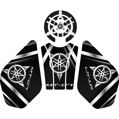 Grippatch Yamaha MT-07 (2019) Uyumlu Tank Pad 8 Parça Set - GC13-1