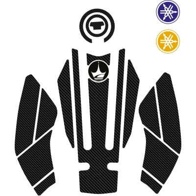 Grippatch Yamaha YZF-R1 (2016-2017) Uyumlu Kaydırmaz 15 Parça Tank Pad Seti GTC01