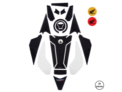 Honda CBR500 2025 ile Uyumlu Kaydırmaz 6D Karbon 20 Parça Tank Pad Seti GC30