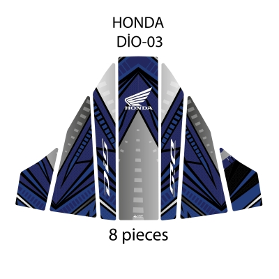 Honda Dio ile Uyumlu Renkli Tank Pad GC22-3