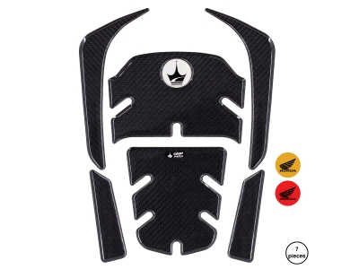 Honda Forza250 2024 ile Uyumlu Kaydırmaz 6D Karbon 7 Parça Tank Pad Seti GC20