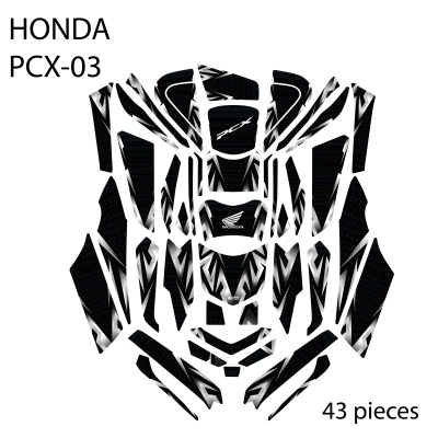 Honda PCX 125 (2025) ile Uyumlu 43 Parça Renkli Tank Pad Seti – Kaydırmaz Koruma  GC40-S/B-S
