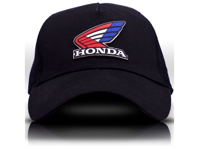 Honda Retro Fileli Siyah Beyzbol Şapka Unisex Trucker Cap