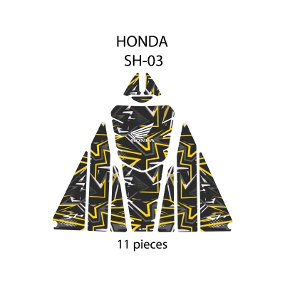 Honda SH 125 (2024) Uyumlu 11 Parça Tank Pad Seti – Kaydırmaz Koruma  GC21-3