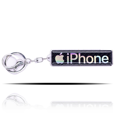 IPHONE 5D KARBON FİBER ÜZERİ HOLOGRAM BASKILI ANAHTARLIK