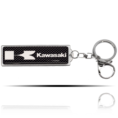 Kawasaki Logolu Karbon Desenli Anahtarlık
