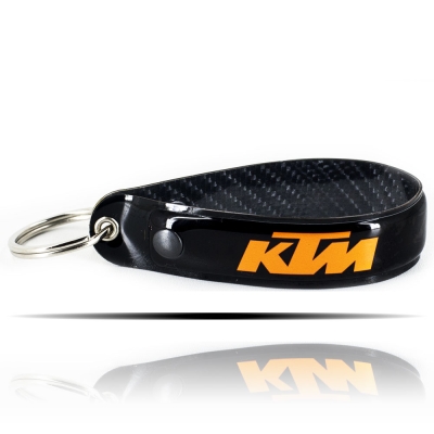 KTM 5D Karbon Fiber Siyah At Nalı Anahtarlık