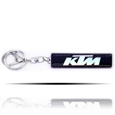 KTM Logolu 5D Karbon Fiber Üzeri Hologram Baskılı Anahtarlık