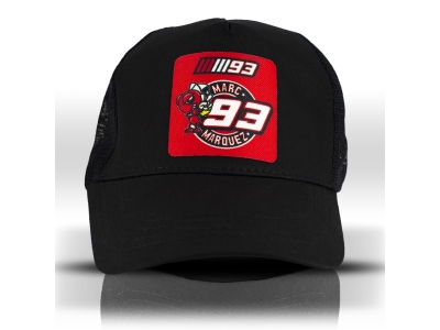Marc Marquez Logosu Desenli Fileli Siyah Beyzbol Şapka Trucker Cup