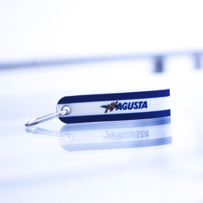 MV Agusta Logolu Lacivert Beyaz Kumaş Anahtarlık