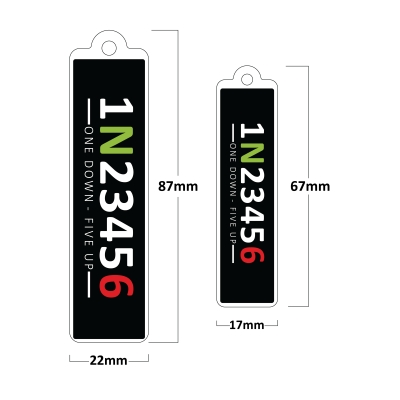 One Down - Five Up 1N23456 Poliüretan Damla Anahtarlık (2 Adet)