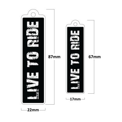 Live To Ride Poliüretan Damla Anahtarlık (2 Adet )