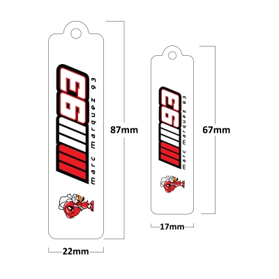 Marc Marquez 93 Poliüretan Damla Anahtarlık (2 Adet)