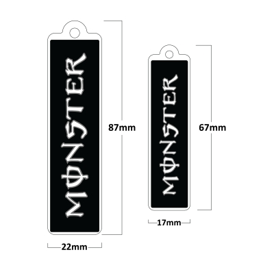Monster Poliüretan Damla Anahtarlık (2 Adet )
