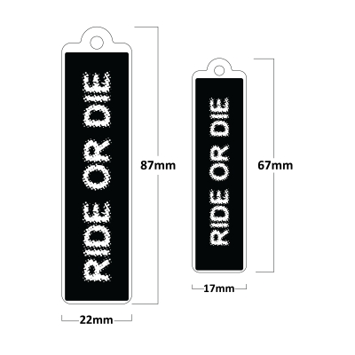 Ride Or Die Poliüretan Damla Anahtarlık ( 2 Adet )