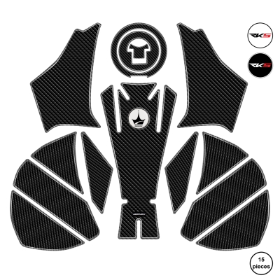 RKS A250 2023 ile Uyumlu Kaydırmaz 6D Karbon 15 Parça Tank Pad Seti GC79