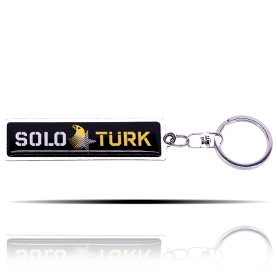 Solo Türk Logolu Siyah Anahtarlık