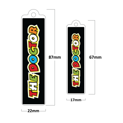 The Doctor Siyah Poliüretan Damla Anahtarlık (2 Adet )