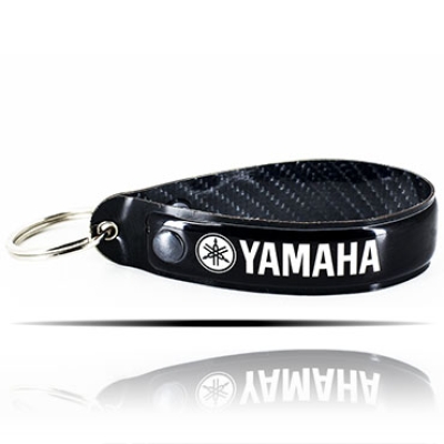 Yamaha Logolu 5D Karbon Fiber Siyah At Nalı Anahtarlık