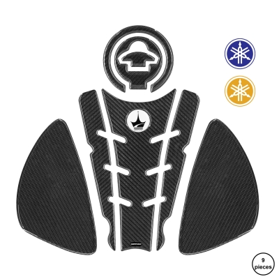 Yamaha R25 2014-2018 ile Uyumlu Kaydırmaz 6D Karbon 9 Parça Tank Pad Seti GC33