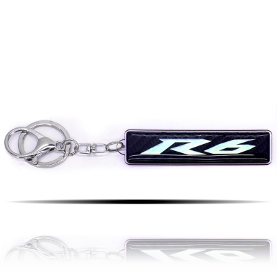Yamaha R6 Logolu 5D Karbon Fiber Üzeri Hologram Baskılı Anahtarlık